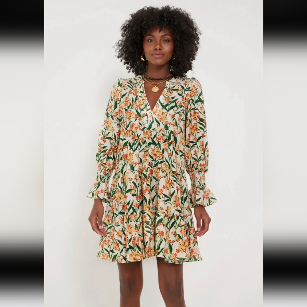 Pomander Place Bermuda Blossom Kenzo Mini Dress- L - Picture 13 of 13